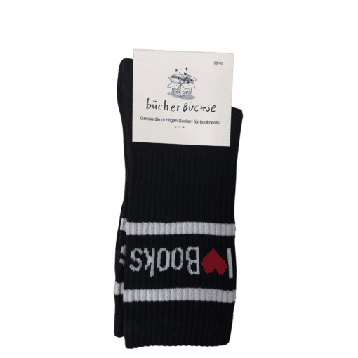 Socken I love books schwarz 35-40